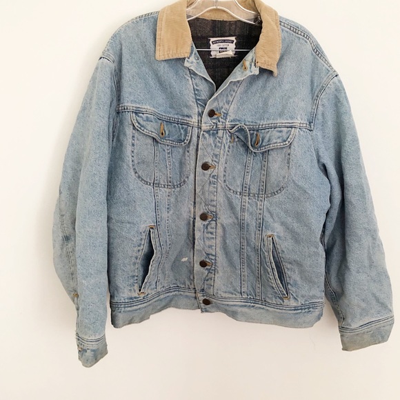 Vintage Other - VINTAGE LEE Men’s Denim jacket w corduroy collar L